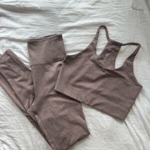 Girlfriend Collective Mauve Activewear Set TOP and LEGGINGS